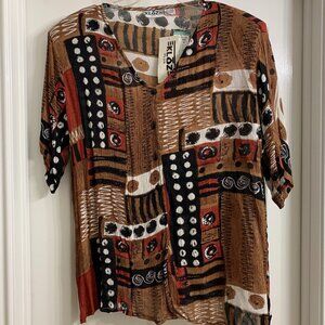 Kloz Brand Women's Multi-Color Blouse, Size 3X, NWT